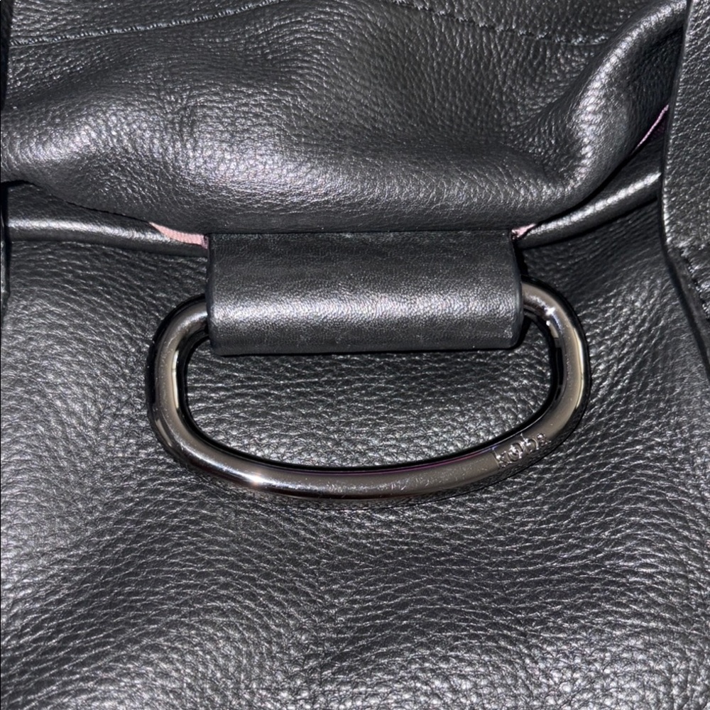 Kooba Elegant Black Leather Handbag with the long strap and magnetic closure - Picture 9 of 15